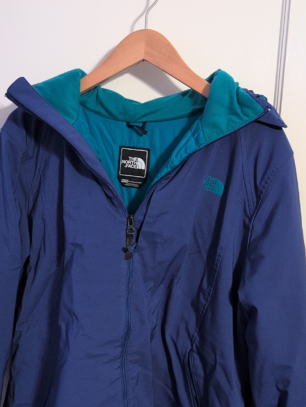The North Face Navy Jacket with Teal Lining